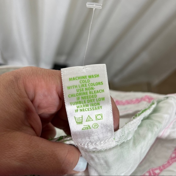 Lilly Pulitzer butterfly green embroidered cropped white pants - Picture 8 of 8